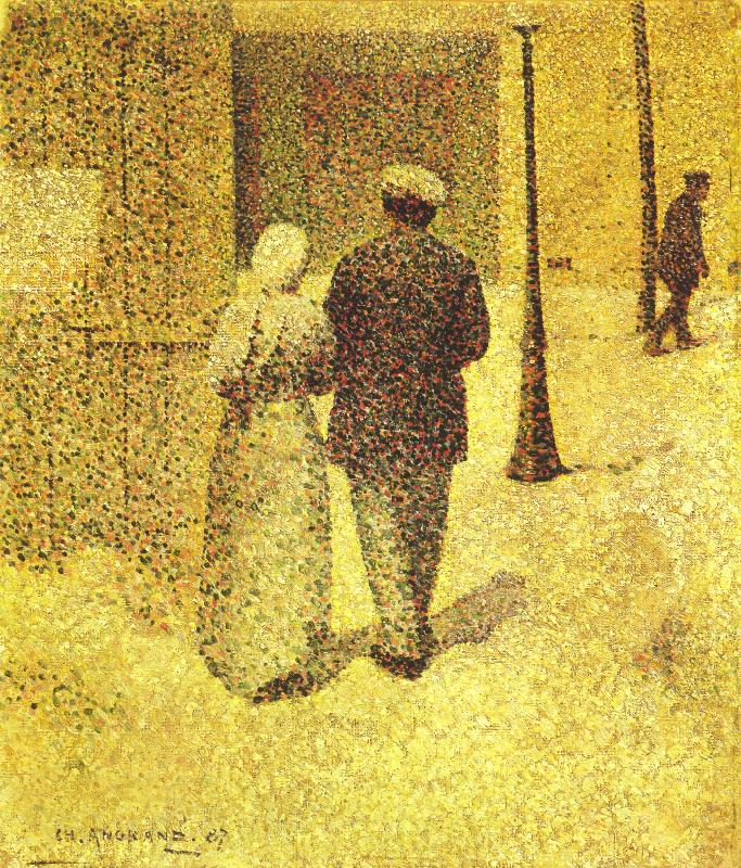 Charles Angrand Man and Woman on the Street